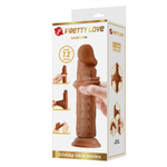 Реалистичный фаллоимитатор на присоске Quentin Sliding skin (18,4*4,2 см) коричневый