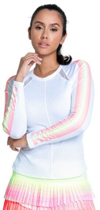 Женская теннисная футболка (dł. Рукава) Lucky in Love Sunset Spin - белый