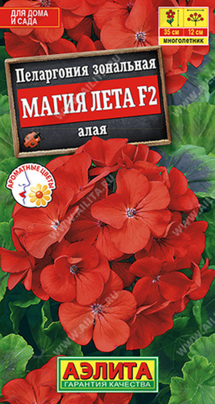 Пеларгония Магия лета алая F2 5шт Аэлита