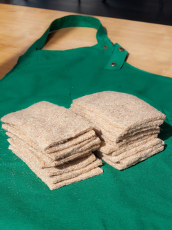 Коврики для выращивания урожаев микрозелени из натурального джута набор 10 шт. 15*9,5 см