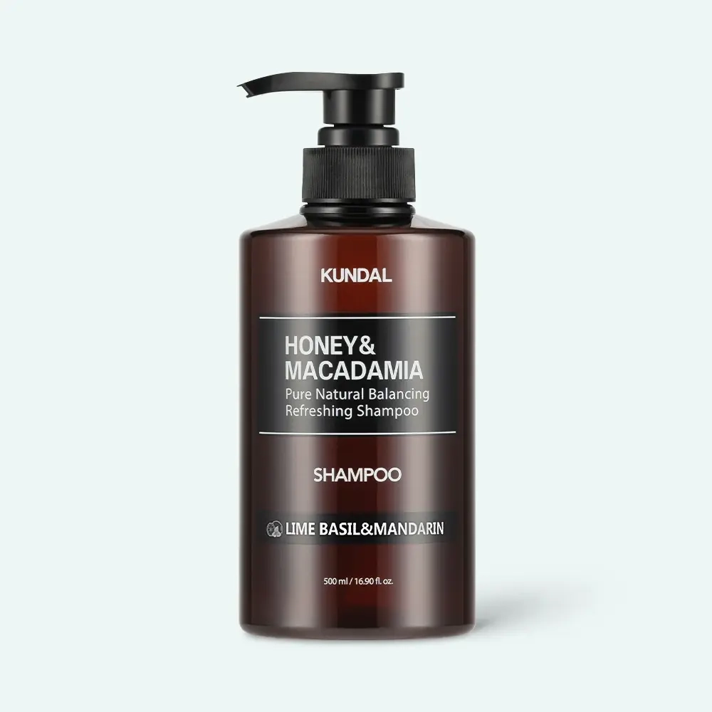 Шампунь с ароматом лайма и базилика Kundal Honey&Macadamia Shampoo Lime Basil&Mandarin, 500 мл