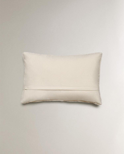 ZARA HOME РОЖДЕСТВЕНСКИЙ ЧЕХОЛ НА ПОДУШКУ С ВЫШИВКОЙ, ЭКРЮ