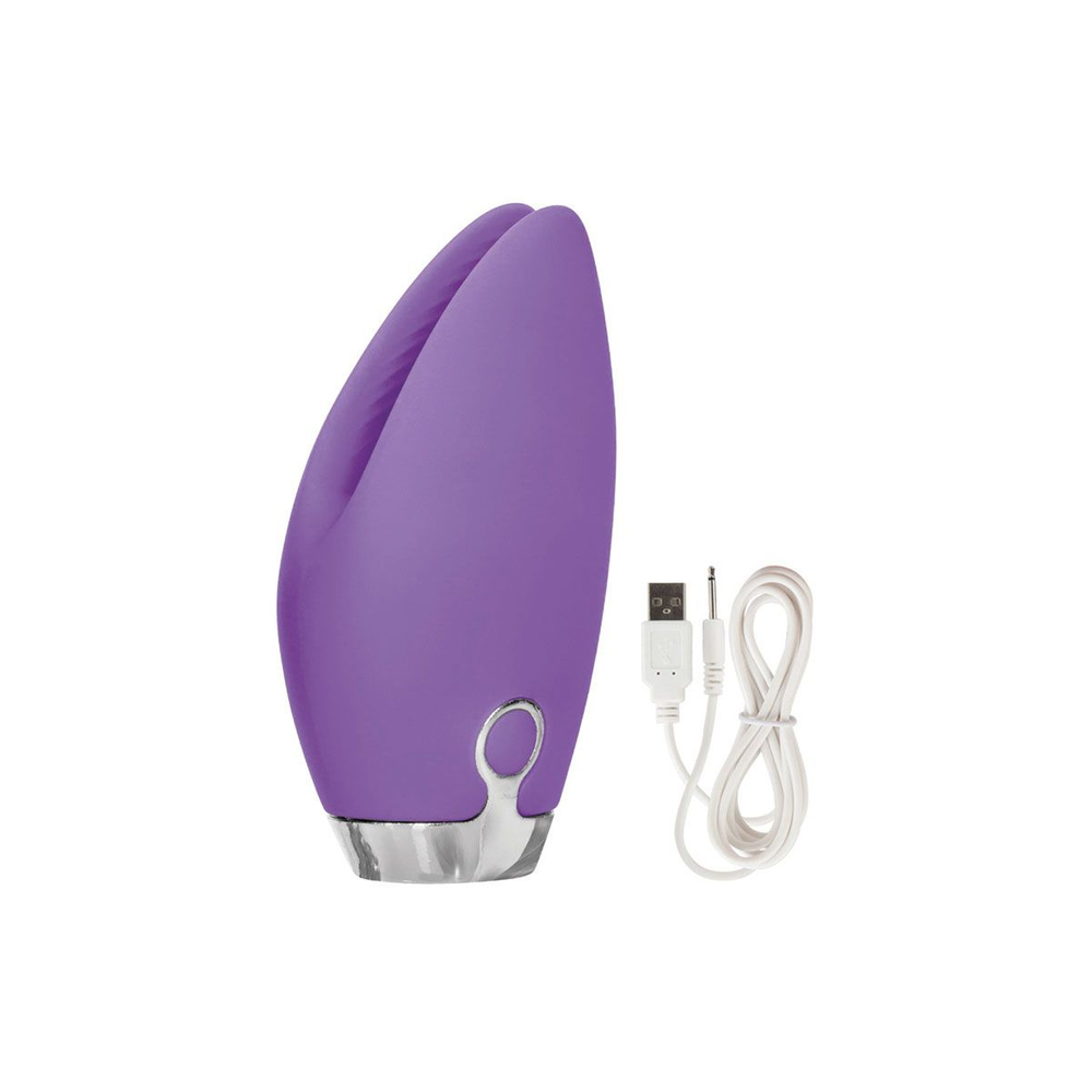 Фиолетовый перезаряжаемый вибромассажер Embrace Foreplay (Цвет: фиолетовый)