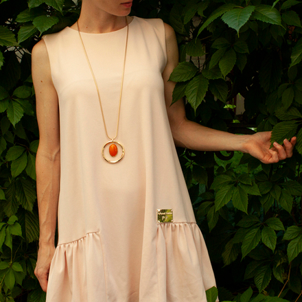 Колье Fiore Luna ORANGE OPAL LN5140 R/G