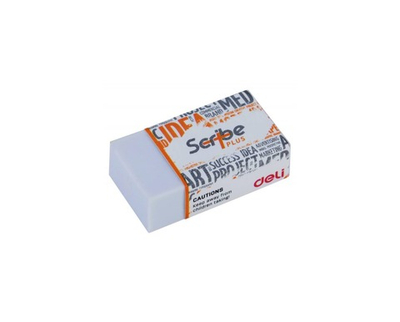 Ластик Deli Scribe Plus 40x22x12мм белый EH00310