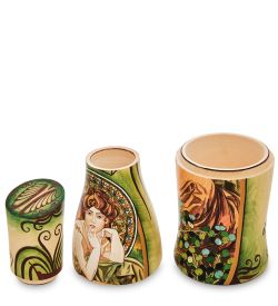 Народные промыслы МР-16/18-A Штоф малый «Альфонс Муха - Драгоценные камни. Топаз»