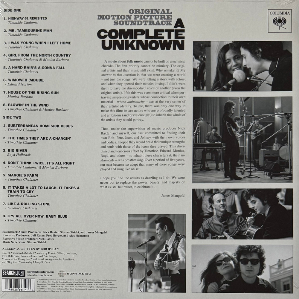 A Complete Unknown - Original Motion Picture Soundtrack (Европа 2025г.) Red