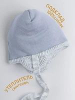 Шапка зимняя вязаная детская с манишкой