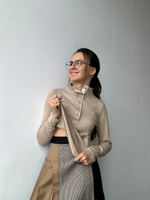 Шелковый лонг со стойкой