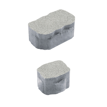 Тротуарная плитка Арена - Гранит Белый, комплект из 2 видов плит