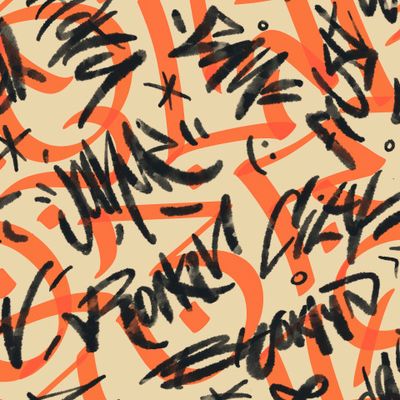 Оранжевое граффити