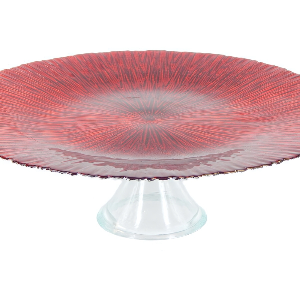 Тарелка на ножке 33см «Рубин»