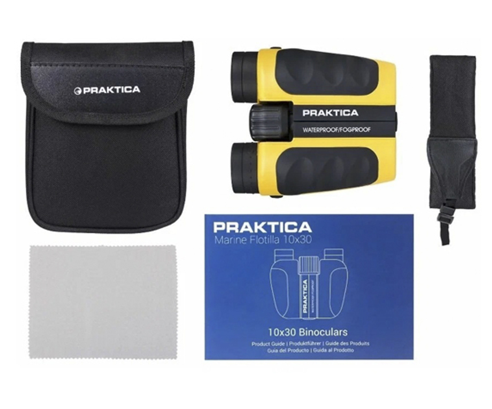Морской бинокль Praktica Flotilla 10x30 Waterproof Yellow - фото 2