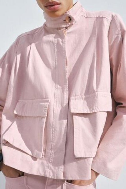 ZARA КУРТКА ИЗ ТВИЛА — ZW COLLECTION КУРТКА ИЗ ТВИЛА — ZW COLLECTION, РОЗОВЫЙ