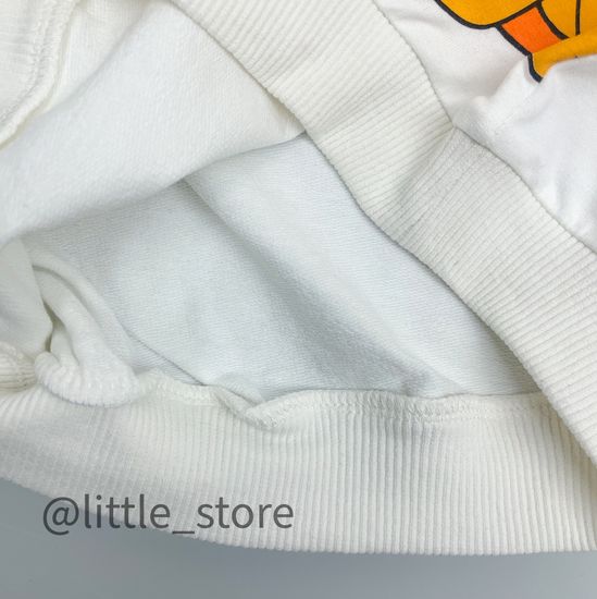 Комплект из футера (тонкого) "Микки и его друзья" молочный