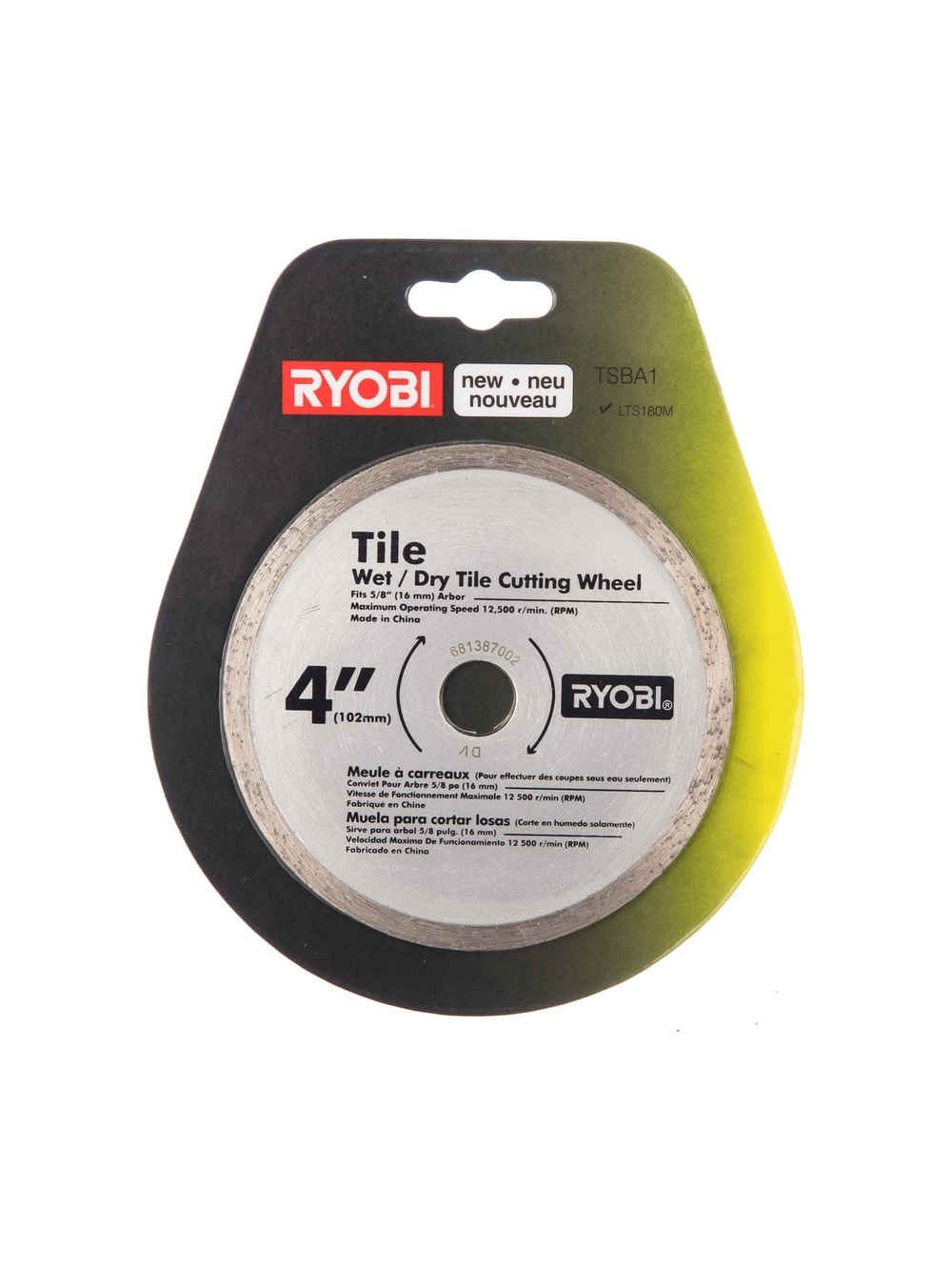 Диск алмазный (102х16 мм) для плиткореза ONE+ Ryobi TSBA1 5132002473