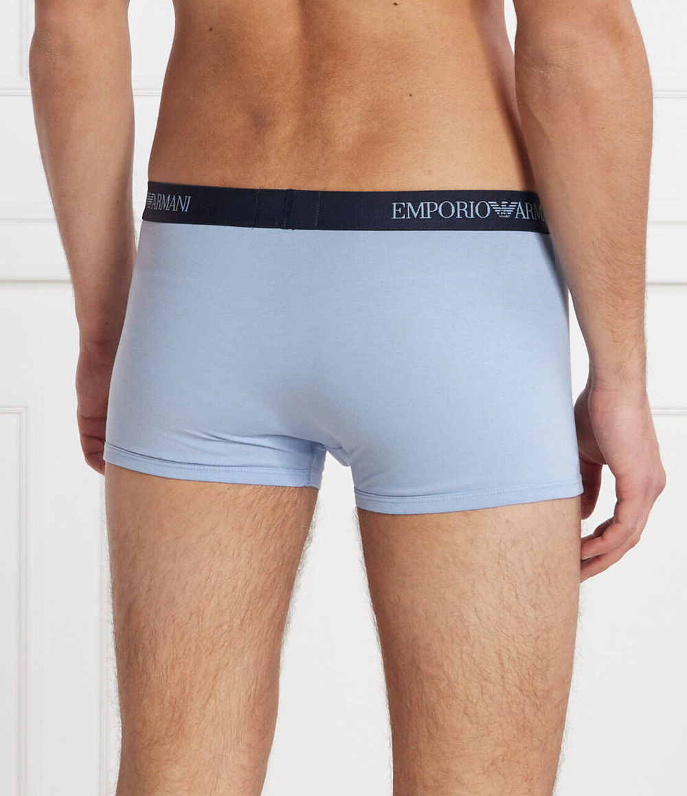 Трусики-боксеры 3шт. Emporio Armani - голубой(111625 4R722)