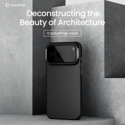 Чехол из карбона с MagSafe для iPhone 17 Pro Max, серия CarboProp Magnetic (версия с прозрачной крышкой) от Nillkin