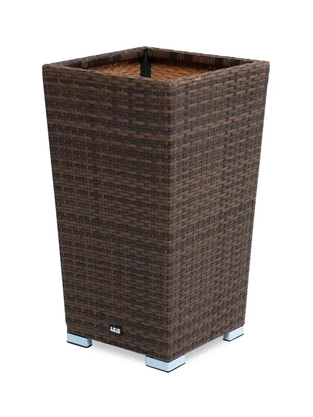 "Капучино" кашпо для цветов плетеное из искусственного ротанга, цвет коричневый