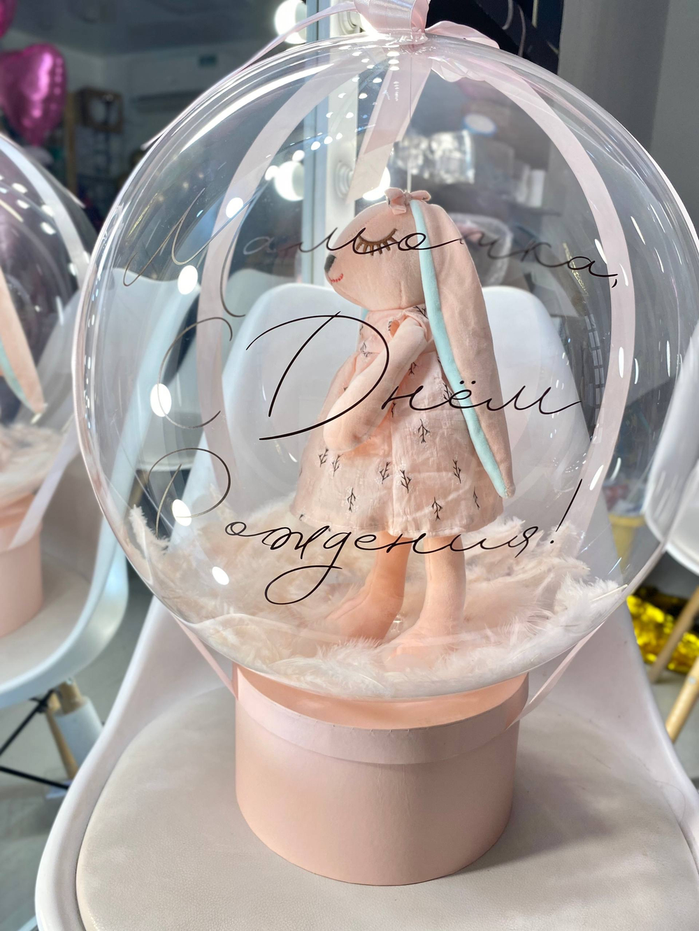 Шляпная коробка с Зайкой/Заяц №4587