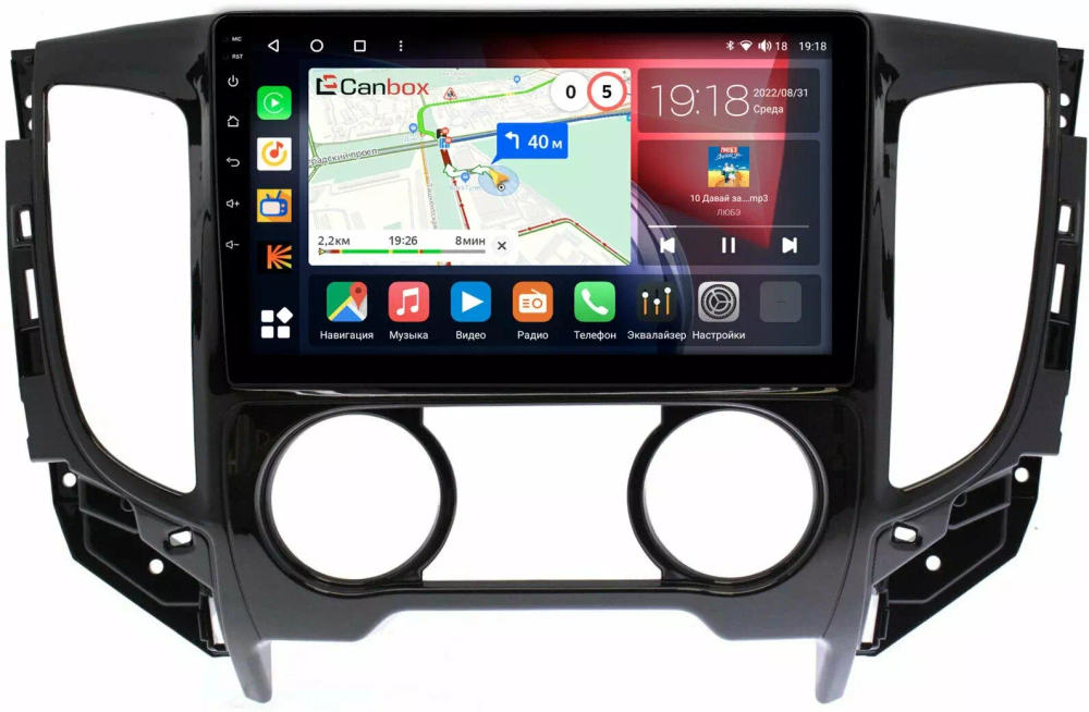 Магнитола для Mitsubishi L200 2016-2024 (кондиционер), FIAT Fullback - Canbox 9339 Qled, Android 10, ТОП процессор, SIM-слот