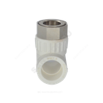 Тройник PP-R комбинированный белый Дн 20х3/4" с накидной гайкой VALFEX 11140120