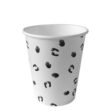 Стаканы однослойные 200/260 мл "Следы на белом" SP9 (50/1000 шт)