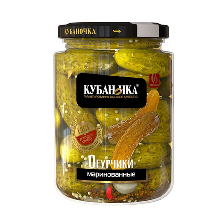 Корнишончики мар. Кубаночка с/б 680гр/8шт