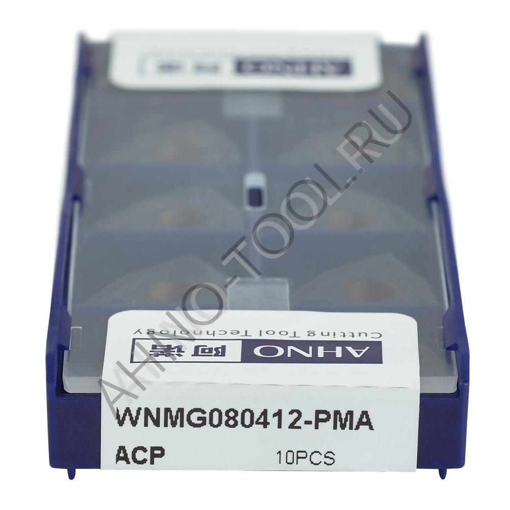 Пластина твердосплавная ISO WNMG080412-PMA ACP20E AHNO по стали, получистовая