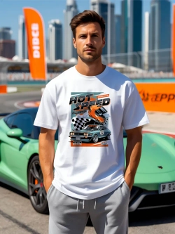 Футболка мужская y2k с принтом машиной