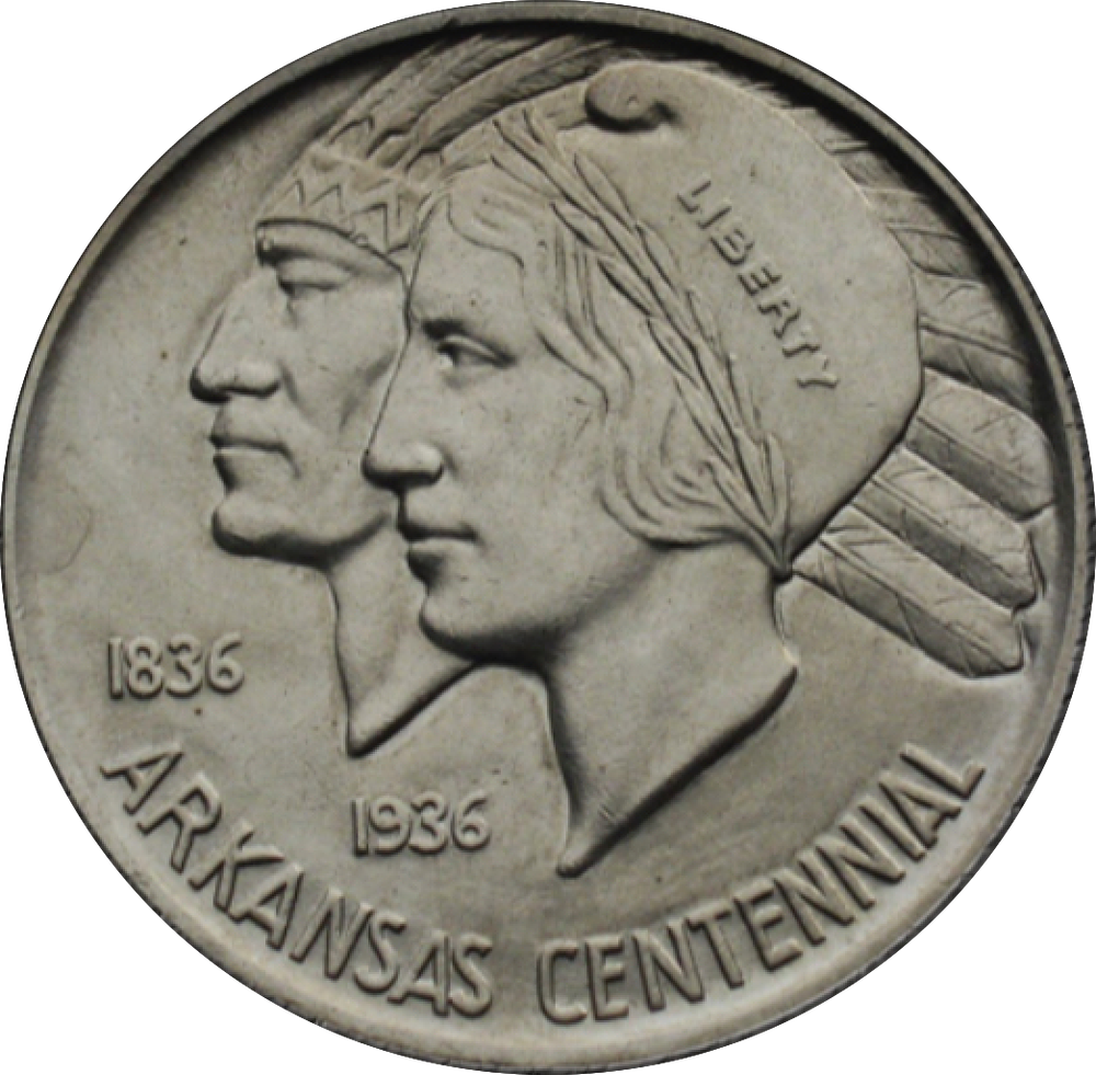 50 центов США Arkansas 1939 S