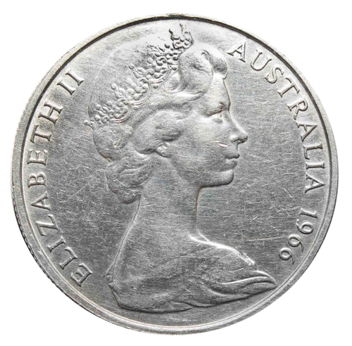 50 центов. Австралия. 1966 год. Серебро. VF-XF