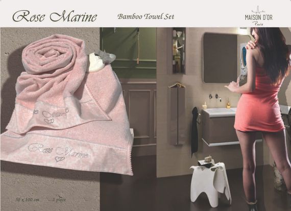 Набор полотенец  ROSE MARINE - РОЗ МАРИН 2пр 50х100 Maison Dor (Турция)
