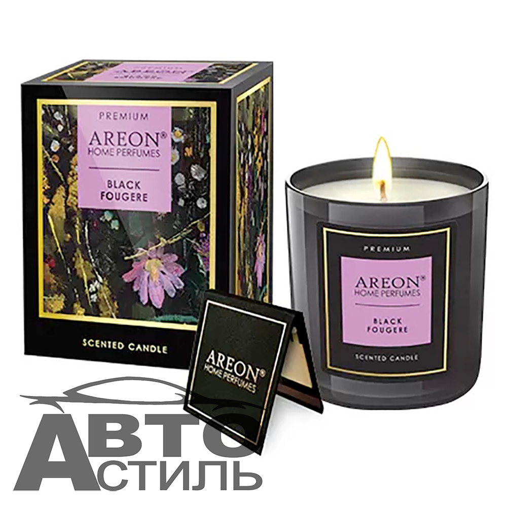 Ароматизатор Свеча ароматическая AREON Premium - Black Fougere/Черный фужер