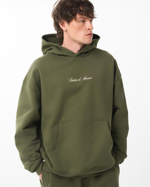 Худи Bruler d'Amour Basic Logo оливковый