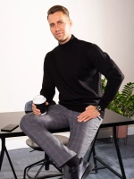 Джемпер Турция тонкий теплый с горлом