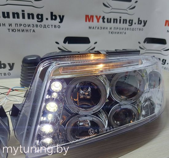Передние фары angel eyes chrome для VW Passat B5 GP