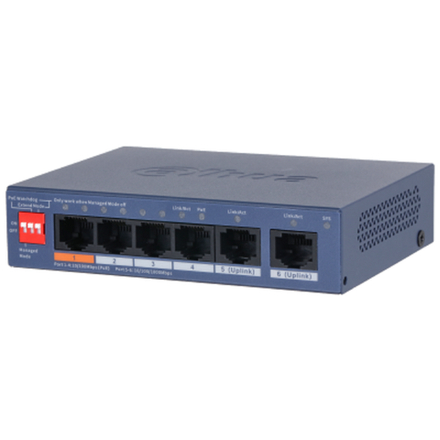 Управляемый коммутатор на 4 PoE порта DH-CS4006-4ET2GT-60