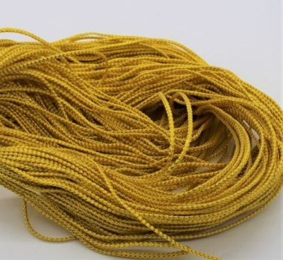 Шнур люрекс, ш. 3 мм, жёлтый с золотом