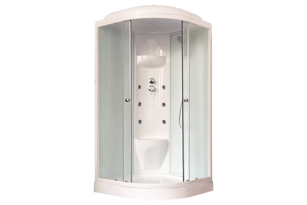 Душевая кабина Royal Bath RB100HK7-WC 100x100 профиль белый/стекло матовое