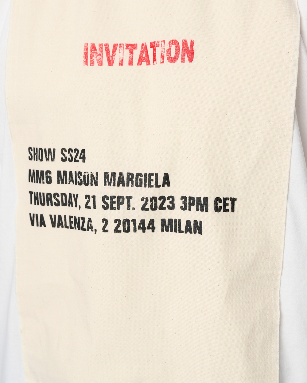 MM6 MAISON MARGIELA ФУТБОЛКА МУЖСКАЯ БЕЛАЯ С АППЛИКАЦИЕЙ