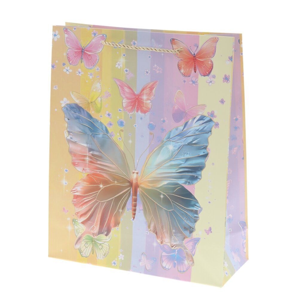 GAEM Пакет подарочный M (бумага 210г/м2, блок микс 12шт), L26 W10 H32 см, 4в.