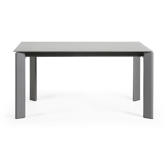 Раздвижной стол Axis 160-220x90 см, черное стекло, черный каркас