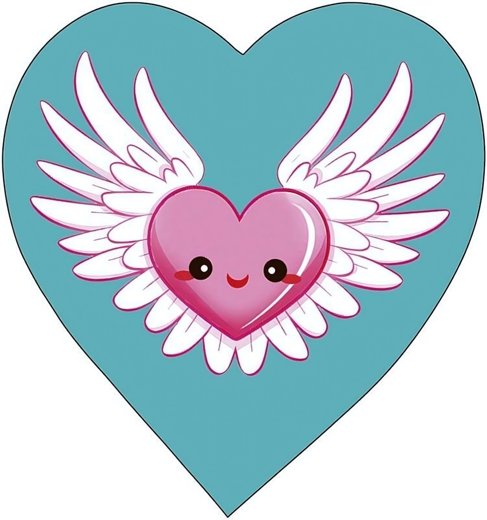 Открытка 60*60мм. "Сердце" (АртДизайн)