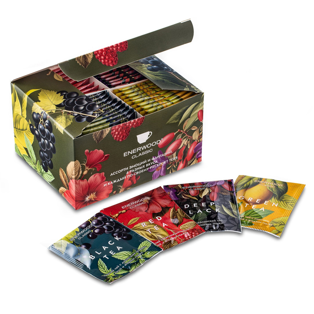 Enerwood Classic MIX Чай ассорти МИКС 40шт, 4 вкуса по 10шт