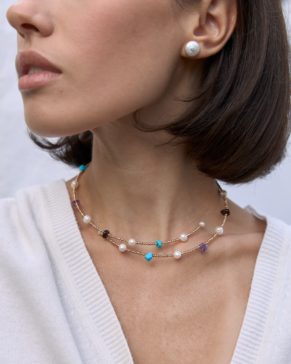 Серьги-пуссеты Pearls