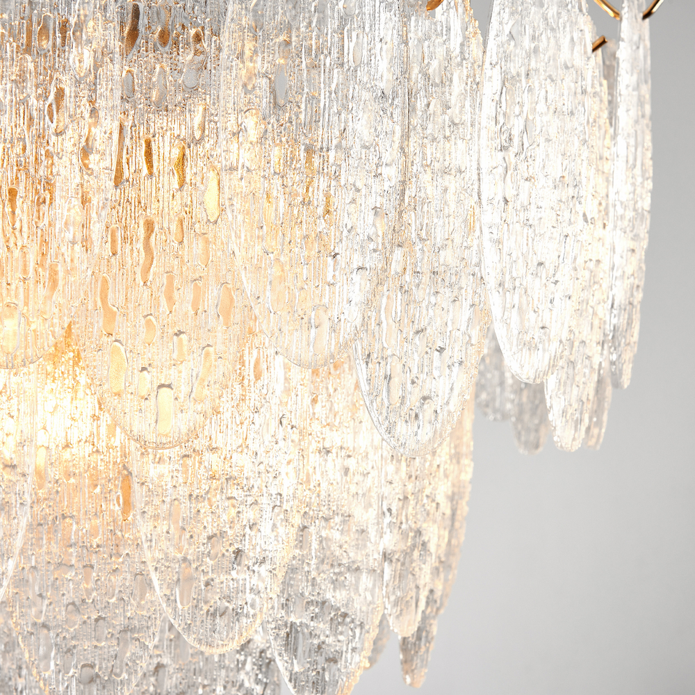 799092 Люстра RETRO 9х8W (led) E14 ЗОЛОТО/ПРОЗРАЧНЫЙ