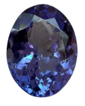 Танзанит овал 10х8 мм