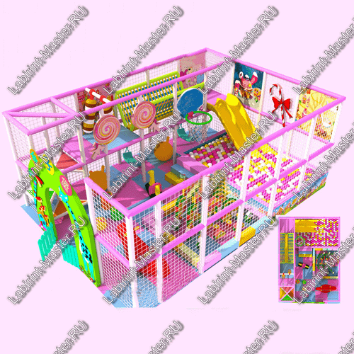 Детский игровой лабиринт "Приключения карамельки"
