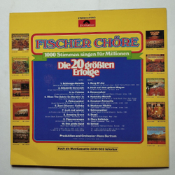Винтажная виниловая пластинка LP Fischer Chore De 20 Grootste Successen (Germany 1979)